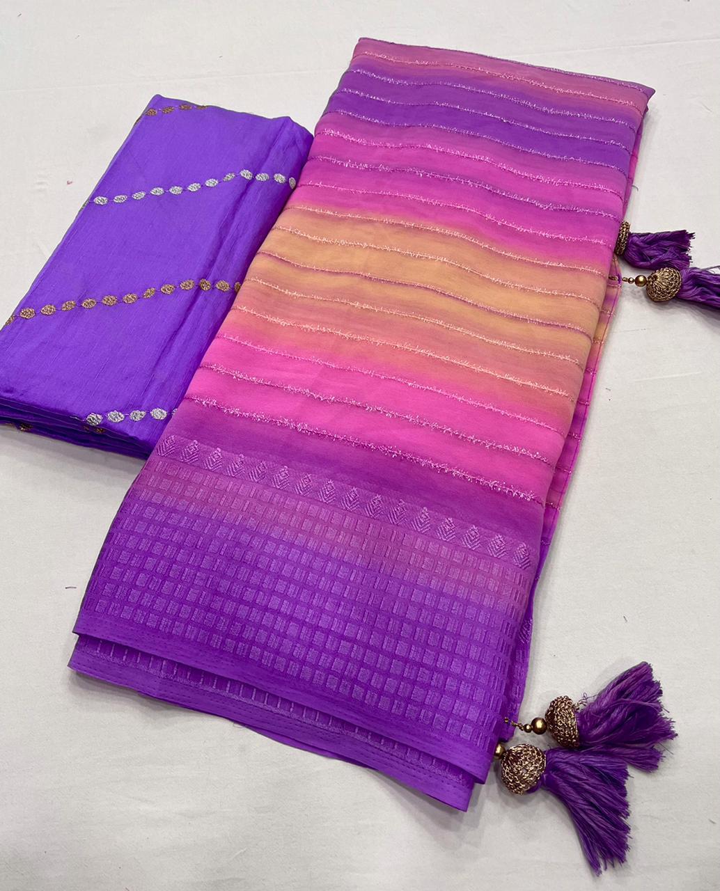 Kashvi Ananya Printed Georgette Fancy Ethnic Wear Saree Collection